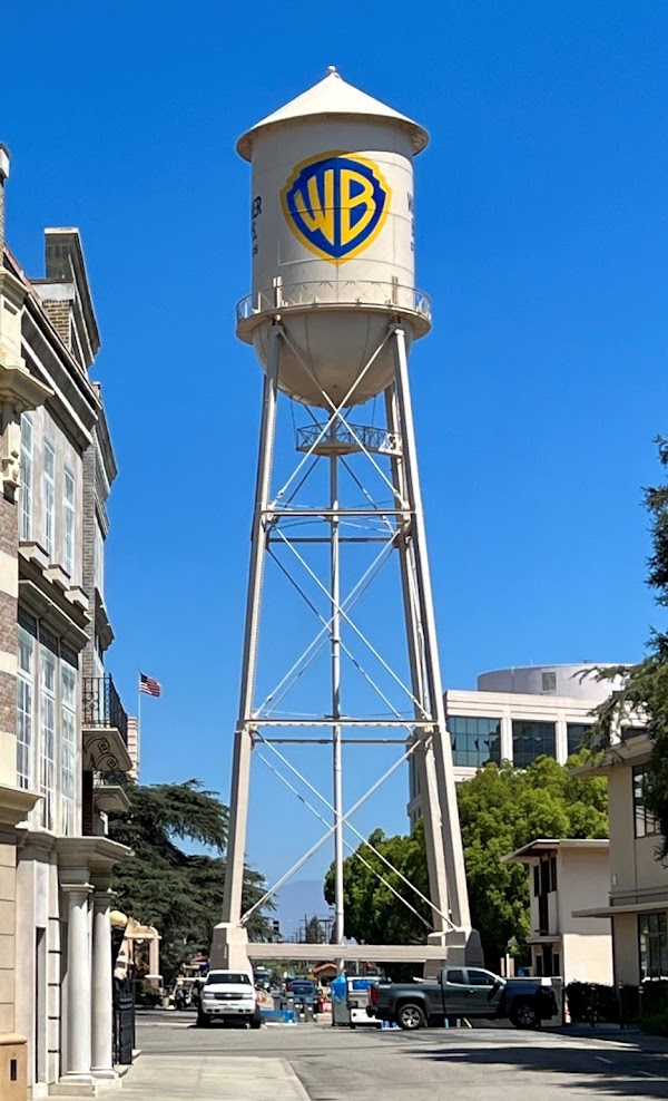 Warner Bros water tower on studio lot