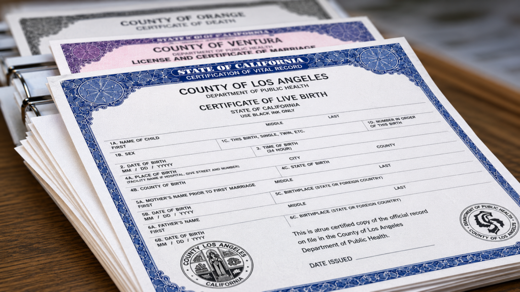 Documentos comunes que requieren apostilla en California